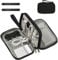 OdiuK Portable Cable Organiser Bag Travel Organiser Double-Layer Cable Organiser Bag All-in-One Electronics Case for Tech Accessories, Charger, Power Bank,Earphone,Stylish Travel Gear for Men & Women