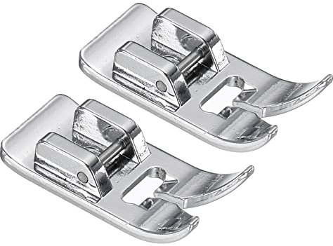 sourcing map 2pcs Zig Zag Droit Presseur Pieds Couture Machine Presseur Pied pour Pied Bas Couture Machines,Argent