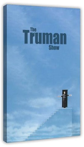 EYEZER The Truman Show Filmposter auf Leinwand, Poster, Wandkunst, Dekor, Bild, Gemälde für Wohnzimmer, Schlafzimmer, Dekoration, Rahmenstil, 20 x 30 cm
