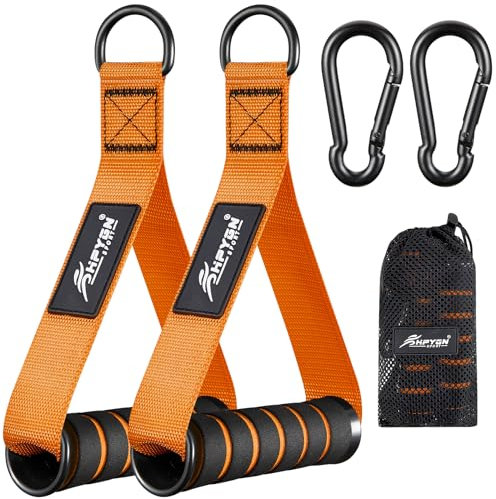 HPYGN Exercise Handles, Gym Replacement Handle Attachments for Cable Machine Pulleys, Resistance Band and Strength Trainer, Pull Down Workout Accessories, Home Gym Add On Equipment