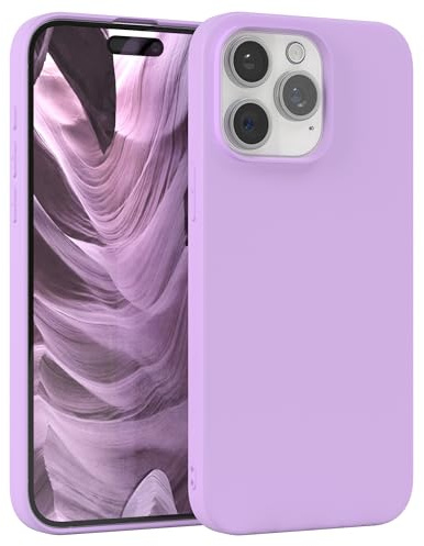 EAZY CASE - Silikonhülle für iPhone 15 Pro Max Hülle Silikon Case Lila weich stoßfeste Handyhülle iPhone 15 Pro Max Schutzhülle mit Kameraschutz Dünn Premium Schutz Cover TPU Phone Bumper in Violett