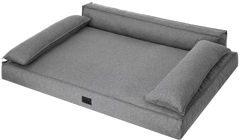 DOGGY Hundebett, Hundematratze, Hundecouch, für kleine und große Hunde, Hundekissen, Hundekorb, Haustier, Schlafplatz, Hundemöbel, Anthrazite, L: 78x54 cm