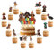25 Pcs Dachshund Kuchen Dekorationen Dachshund Kuchen Topper Cupcake Toppers für Dachshund Hund Geburtstag Dekorationen Dachshund Geburtstag Party Zubehör Party Dekorationen