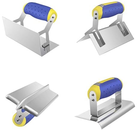 Angle femelle et mâle en acier inoxydable gratter béton en acier inoxydable meuleuse manuelle coin repair outil à angle droit (Angle femelle+angle mâle+angle courbe+angle pointu)