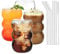 VITEVER Bubble Gläs 4er Set Trinkglas,550ml Kaffeegläser Trinkgläser,Wave Glas,Latte Macchiato Gläser,Eiskaffee Gläser,Longdrinkgläser Cocktailgläser