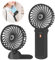Lepwings Handventilator, Mini Ventilator USB Wiederaufladbar, 5,5-16 Std. Laufzeit, 4 Windgeschwindigkeiten, Faltbarer Leiser Kleinventilator für Reisen, Büro, Zuhause und Draußen - Schwarz