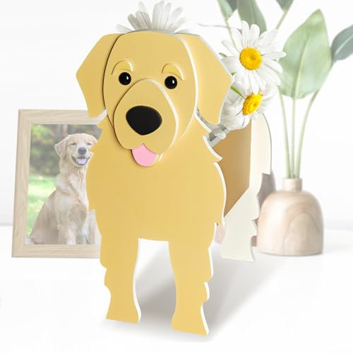 Lnakio Golden Retriever Dog Planter, Pet Shape Garden Pots Plant Pots for Indoor/Outdoor Gardens Decoration, Cute, Surprise Gifts/Souvenirs for Pet Lovers