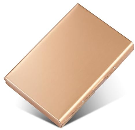 OUDQFCJ Porta Carte, RFID e NFC Blocking Porta Tessere Credito in Acciaio Inox per Uomini e Donne,Portafoglio Elegante Viaggi Business,ID,Assicurazioni,di Debito ECC
