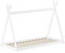 Erst-Holz Waschweißes Tipi-Kinderbett, Holzbett 90x200 Kiefer, Zubehör wählbar V-60.27W-09, Ausstattung:Rollrost inkl.