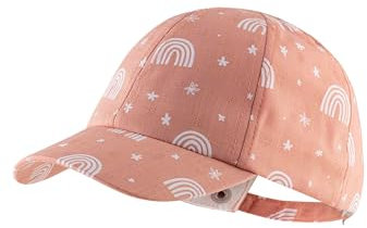 Sterntaler Basecap Regenbogen - Mädchen Schirmmütze Allover Druck - Sommer Cappy mit Metallschließe zur Größenregulierung - Sportive Baby und Kinder Schirmkappe, lichtbraun, Größe 53