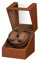 LINGFANSTORE Automatische Uhrenbeweger Box,luxuriöser Uhrenbeweger,Uhrengehäuse mit leisem Mabuchi Motor,Batteriebetrieb oder Netzteil PU Leder (schwarz) (Braun-135F)