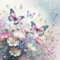 5D Diamant Painting Set - Schmetterlinge und Blumen, DIY Diamond Painting Bilder für Erwachsene& Kinder, - Rund Vollbohrer Diamant Kunst Malerei Stickerei Set, Anfängerfreundlich, Wanddeko（30x30cm）