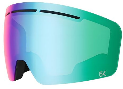Ersatzvisier für Skihelm Head Cinema - wechselbares Visier für Cinema Helme von Head - Sichtscheibe Ersatz-Visier - Glas: 5K Photo Green S1 - S3, VLT 46-16% - Größe: M/L - UV 400 & Anti-Fog