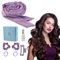 PURESSENSE Beauty Lockenwickler über Nacht für Locken ohne Hitze – Heatless Curls Band – Haarnudel Set für hitzefreie Overnight Curls & Blowout Hair – Lockenband für grosse Locken (Lila, 155 cm)