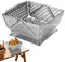Kompakter Grill | Räucherofen Camping aus Edelstahl – tragbarer Grill, multifunktional, faltbar, für Camping, Picknick, Reisen, Balkon, Garten, Outdoor