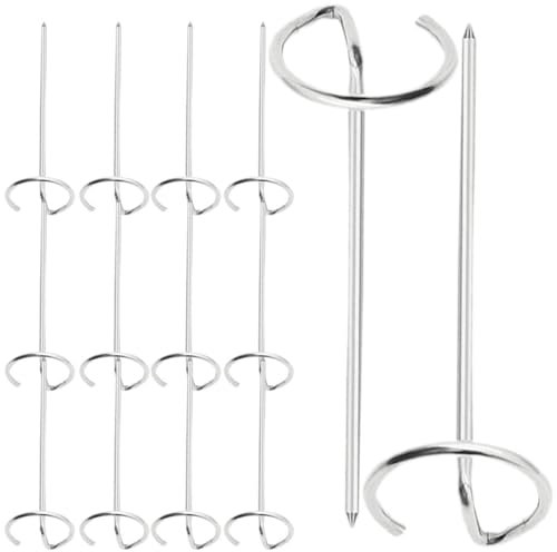 Warmhm 12Pezzi Spiedini Inossidabile Riutilizzabili per Barbecue e Friggitrice Ad Aria Spiedo per Kebab Accessorio per Grigliate