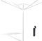 Vonia Séchoir Parapluie Extérieur - Étendoir à Linge 45M avec Ancrage au Sol - Séchage Naturel en Plein Air (Blanc)
