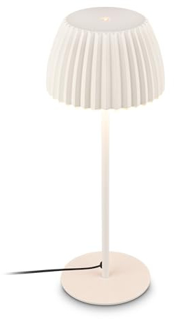 BRILONER - LED Table lamp with Touch, dimmable, Warm White, Light Edge, Lounge, Table Light, Bedroom, Bedside, 14.3x36 cm, Off White