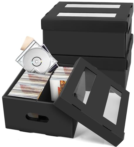 QUOTRE CD Aufbewahrungsbox,3 Stück 2 Fächern CD Hüllen für 180 CDs in vollen Schmucketui,360 CDs in schlanken Hüllen und 990 CDs in CD/DVD-Hüllen