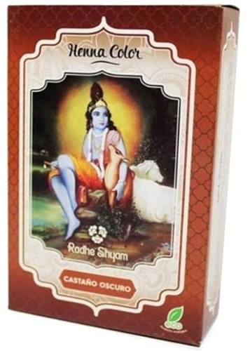Henna Tinte Natural Castaño Oscuro Polvo para Cabello 100g | Eco, Vegano