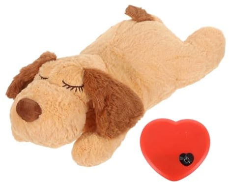Alasum Herzschlag Plüschspielzeug für Welpen Beruhigendes Kuscheltier mit Herausnehmbarem Herzschlag Element Welpenfreundliches Stressabbau für Hunde und Junge Haustiere
