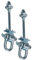 Lot de 2 Crochet de balançoire Safety, avec d de fermeture, M12 x 140 mm, épaisseur pour bois bis. env. 120 mm