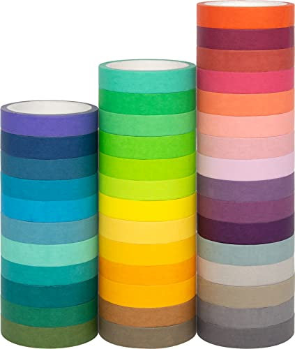 Lot de 40 rouleaux de ruban adhésif Washi Tape- Rubans décoratifs de masquage pour enfants et cadeaux Warpping Halloween, Thanksgiving Jour après Jour, DE NOËL