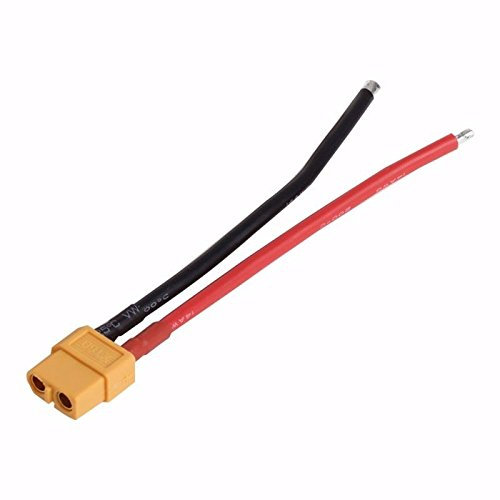 ikarex-shop 1 x XT60 Buchse mit Silikon Kabel 10cm 14AWG RC Verbindung Akku Lipo