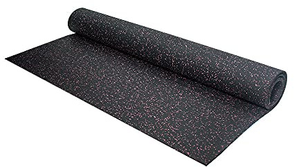 Vivol Fitness Sportboden Premium Schwarz-Rot - Bodenmatte für den Fitnessraum - Rolle 10m - 6mm dick - 5 Farben