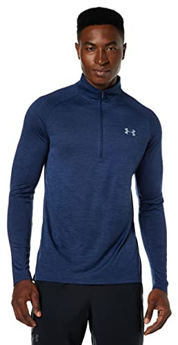Under Armour Men's Tech 2.0 1/2 Zip-up Long Sleeve T-shirt Sweatshirt, Academy Blue (409)/Steel, 4XL Tall