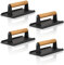 BBQ-TORO Batticarne in ghisa | 21 x 11 cm | 1,0 kg | Batticarne con Manico in Legno (4)