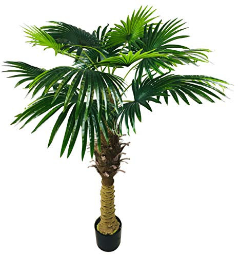 Geko Artificial Fan Palm Tree 150cm, Green, Large, One Size