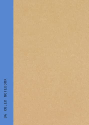 B6 Ruled Notebook: Navy Blue Spine | Lined | School & College Subject or Course Journal - 90 Pages Recycled Paper