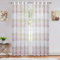 LinTimes 2er Set Streifen Sheer Vorhänge halb Transparente Voile mit Ösen Gardine für Schlafzimmer Wohnzimmer,132 * 137cm,Rosa