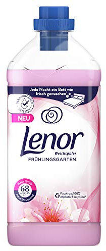 Lenor Weichspüler, Flauschige Wäsche mit Wäscheduft, 68 Waschladungen, Frühlingsgarten Blütennote (1.7 L)