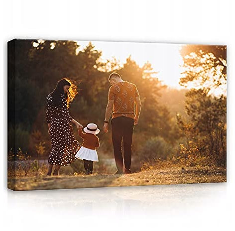 WallArena Bilder Personalisiert Ihr Eigenes Foto auf Leinwand 70x50 cm - Leinwand Bilder Querformat Fotobild Wandbild mit Wunschmotiv Personalisierte Leinwandbilder als Geschenk Kunstdruck