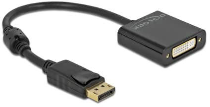 Delock Adapter DisplayPort 1.2 Stecker zu DVI Buchse 4K Aktiv schwarz