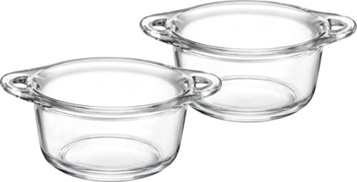 Emilja® 2er Set Suppentasse Servierschalen Multifunktionsschale Dessertschale 50cl mit Griffen