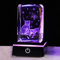 Ornalrist 3D Cute Cats and Butterflies Figurines Cat Themed Gifts for Cat Lovers Women Men Crystal Glass Keepsake Ornaments with Colorful LED Light, Cat Gifts for Friends on Birthday, Christmas