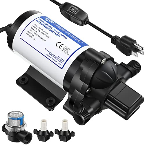 Water Pressure Diaphragm Pump 115V 4GPM 45 PSI with extension On/Off Switch