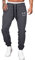 Meilicloth Jogginghose Herren Baumwolle Trainingshose Männer Sporthose Herren Lang Joggers Jogging-Hose Herren Sweathose Hosen Fitness Trackpants Gym Outdoor Herren Grau XXL
