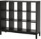 IKEA KALLAX Regal mit Untergestell, 147x129cm, schwarz-braun/schwarz