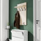AKKE Garderobenpaneel Wandgarderobe Mit Ablage Wandpaneel Garderobe PVC Maxi Geweisste Kiefer 90cm x 60 cm