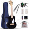 Winzz Ukelele Set para Adulto Principiantes y Niños, Ukelele Concierto de 23 Pulgadas con 9 Accesorios, 4 Cuerdas (Color: Negro, Madera)