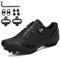 PENXZT Herren Mountain Bike Radsportschuhe Kompatibel mit Shimano SPD 2-Bolts Pedals MTB Schuhe Rennen innen und im Freien,Schwarz,46 EU