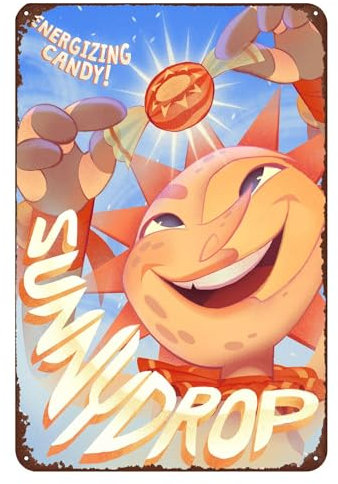 Sundrop FNAF Security Breach Metall-Blechschild – stilvolle Wandkunst für Zuhause, Zimmer und Club-Dekor – 20,3 x 30,5 cm