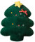 Kissen in Form eines Weihnachtsbaums und Weihnachtsmanns mit roter Schleife, gelber Stern, aus Plüsch, für Sofa oder die Sammlung von Bettkissen, für Weihnachten (2-H, Einheitsgröße)