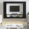 Festnight Mueble TV de Pared Mueble para TV Suspendido Consola TV Flotante Mueble TV Colgante Muebles Salon de Pared Armario de Pared para TV, Negro 152x22x113 cm