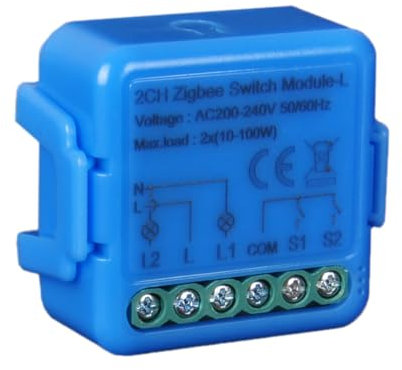 Cloud Even ZigBee Interruptor inalámbrico (no Requiere Cable Neutro), Interruptor de módulo ZigBee de 2 vías, Compatible con Alexa, Google Home, ZigBee 3.0 Gateway Hub requerido, Ap