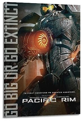 ONZS Film- und Fernsehposter, Motiv: Pacific Rim, klassische Raumwandkunst, Dekoration, Album, Poster, 50 x 75 cm, Rahmenstil